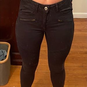 Black American Eagle Biker Jeans